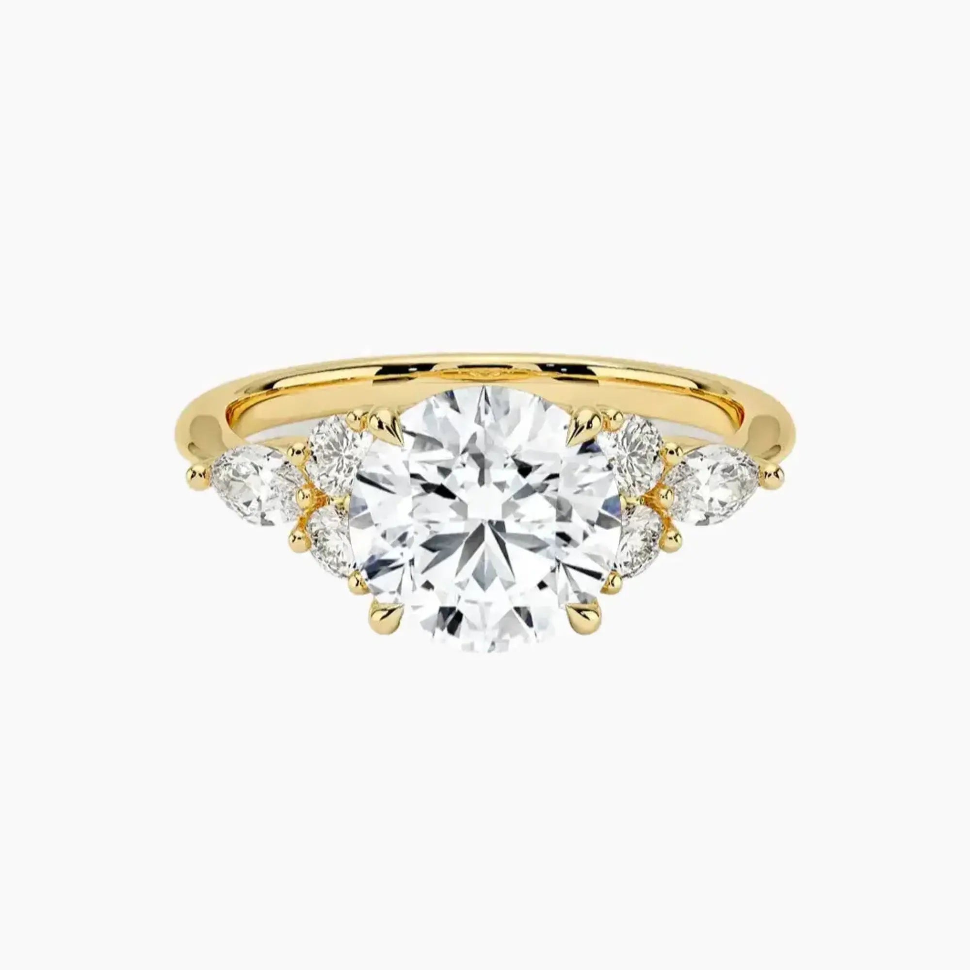 Rosalie 5 Carat Round Cut Solitaire Lab Grown Diamond Ring in Platinum - View 7