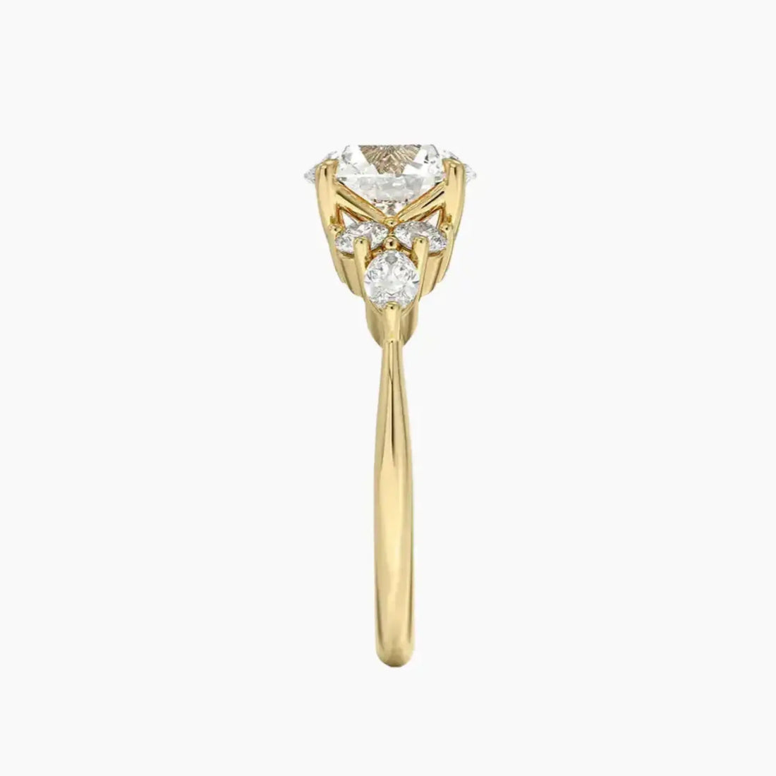 Rosalie 1.5 Carat Round Cut Solitaire Lab Grown Diamond Ring in 18K Yellow Gold - View 3