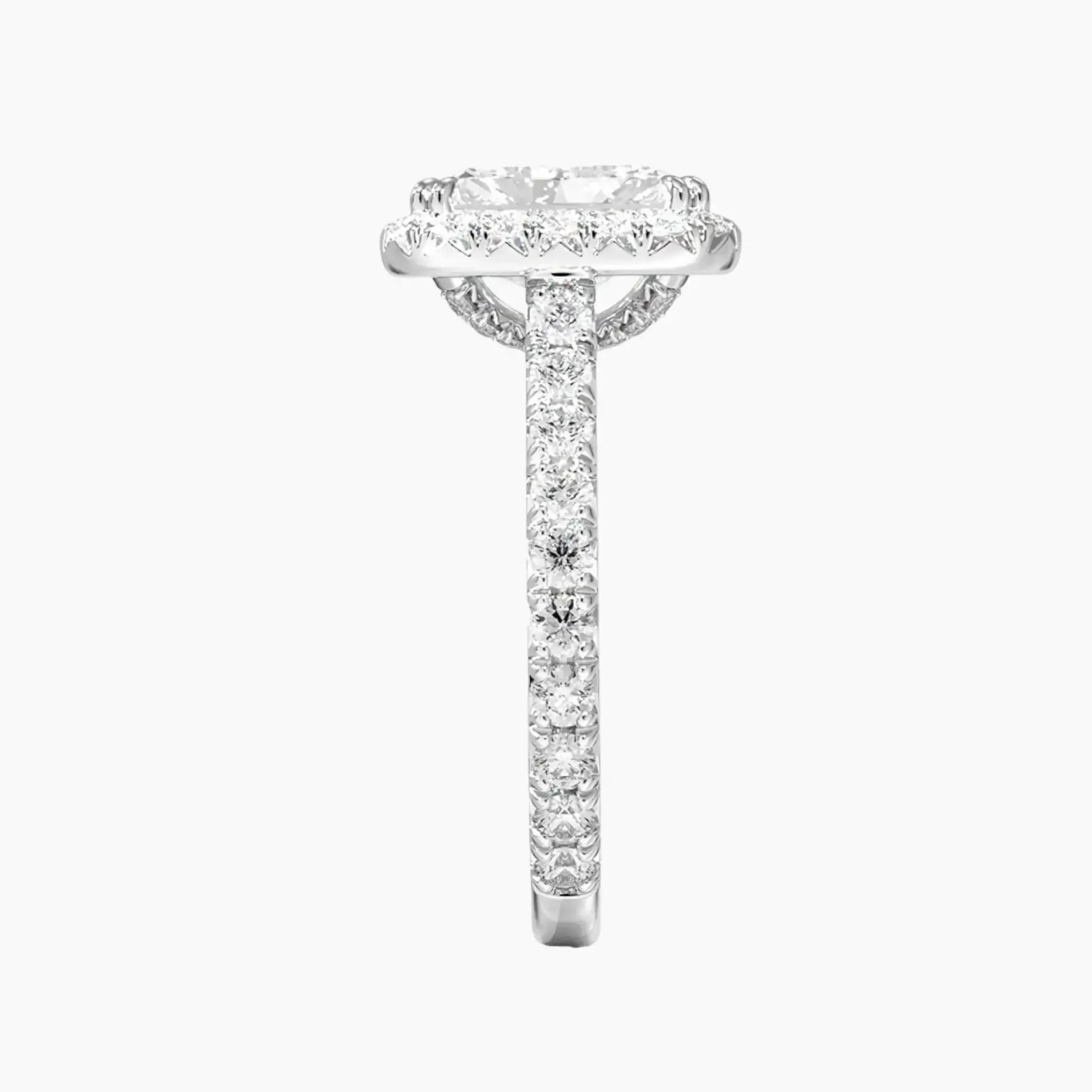 Ophelia Radiant Hidden Halo 1.5 Carat Lab Grown Diamond Engagement Ring in 14K Rose Gold