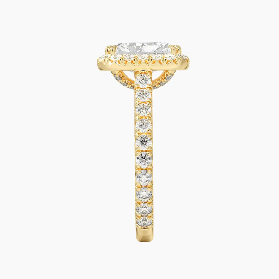 Ophelia Radiant Hidden Halo 1.5 Carat Lab Grown Diamond Engagement Ring in 14K Rose Gold