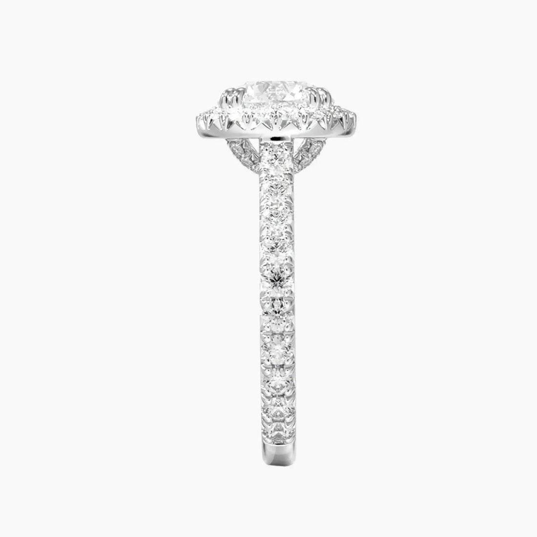 Ophelia Round Hidden Halo 1.5 Carat Lab Grown Diamond Engagement Ring in 18K Rose Gold