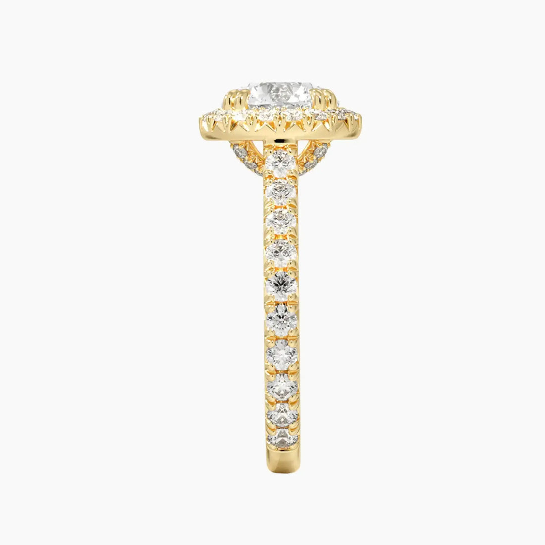 Ophelia Round Hidden Halo 1.5 Carat Lab Grown Diamond Engagement Ring in 18K Rose Gold