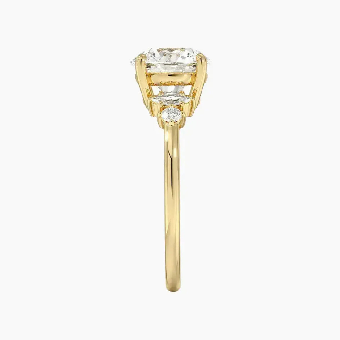 Jordana Round Designer 1.5 Carat Lab Grown Diamond Engagement Ring in 18K Rose Gold