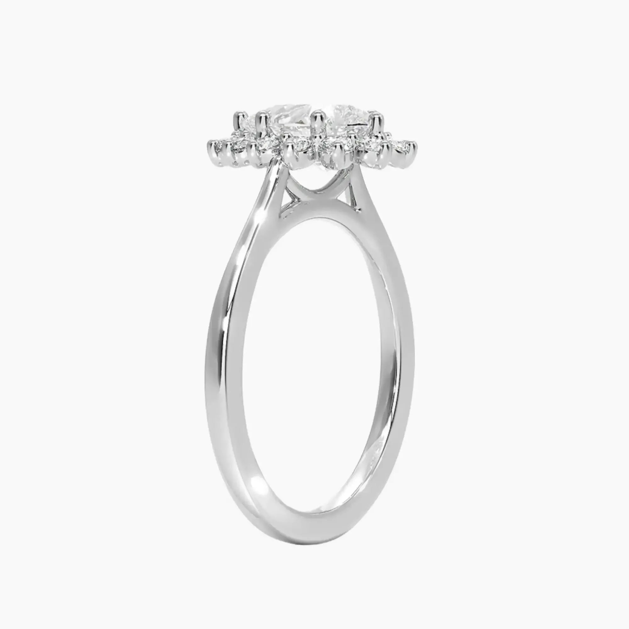 Soraya Pear Designer 1.5 Carat Lab Grown Diamond Engagement Ring in 18K Rose Gold