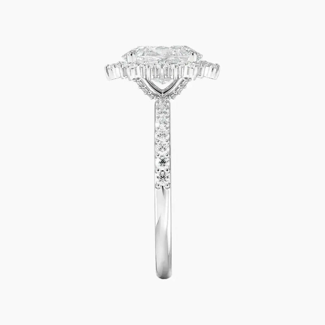 Coraline Oval Designer 1.5 Carat Lab Grown Diamond Engagement Ring in 18K Rose Gold