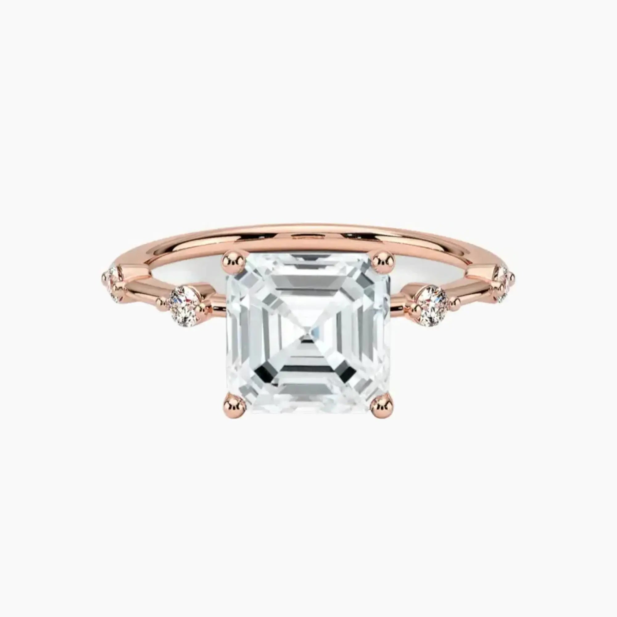 Cordelia 1.5 Carat Asscher Cut Solitaire Lab Grown Diamond Ring in Silver - View 4