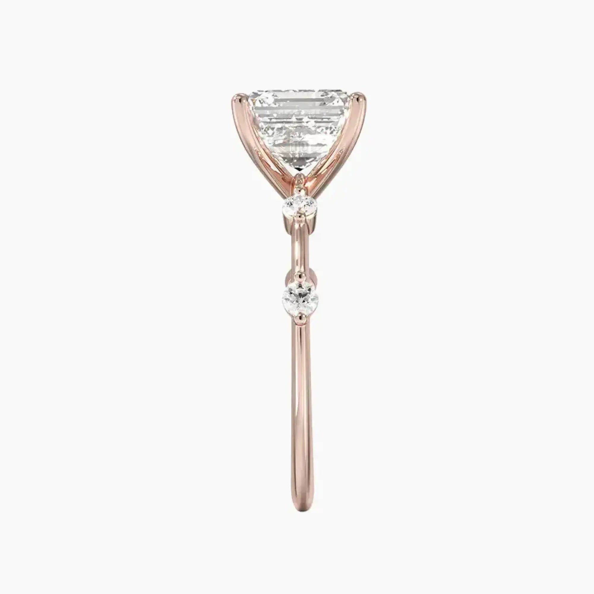 Cordelia 5 Carat Asscher Cut Solitaire Lab Grown Diamond Ring in 14K White Gold - View 6