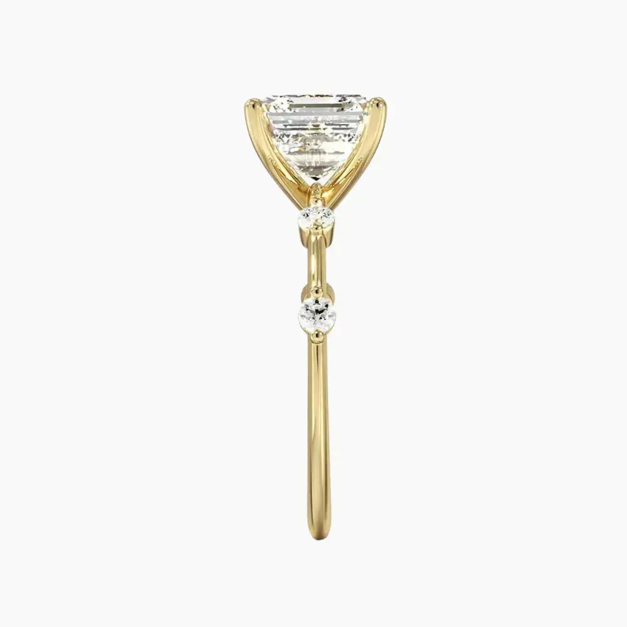 Cordelia 4.5 Carat Asscher Cut Solitaire Lab Grown Diamond Ring in Platinum - View 9