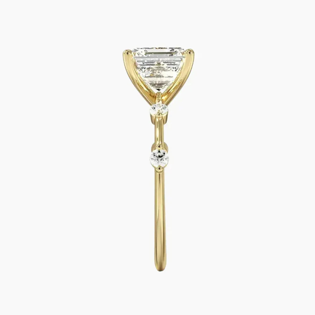 Cordelia 4.5 Carat Asscher Cut Solitaire Lab Grown Diamond Ring in Platinum - View 9