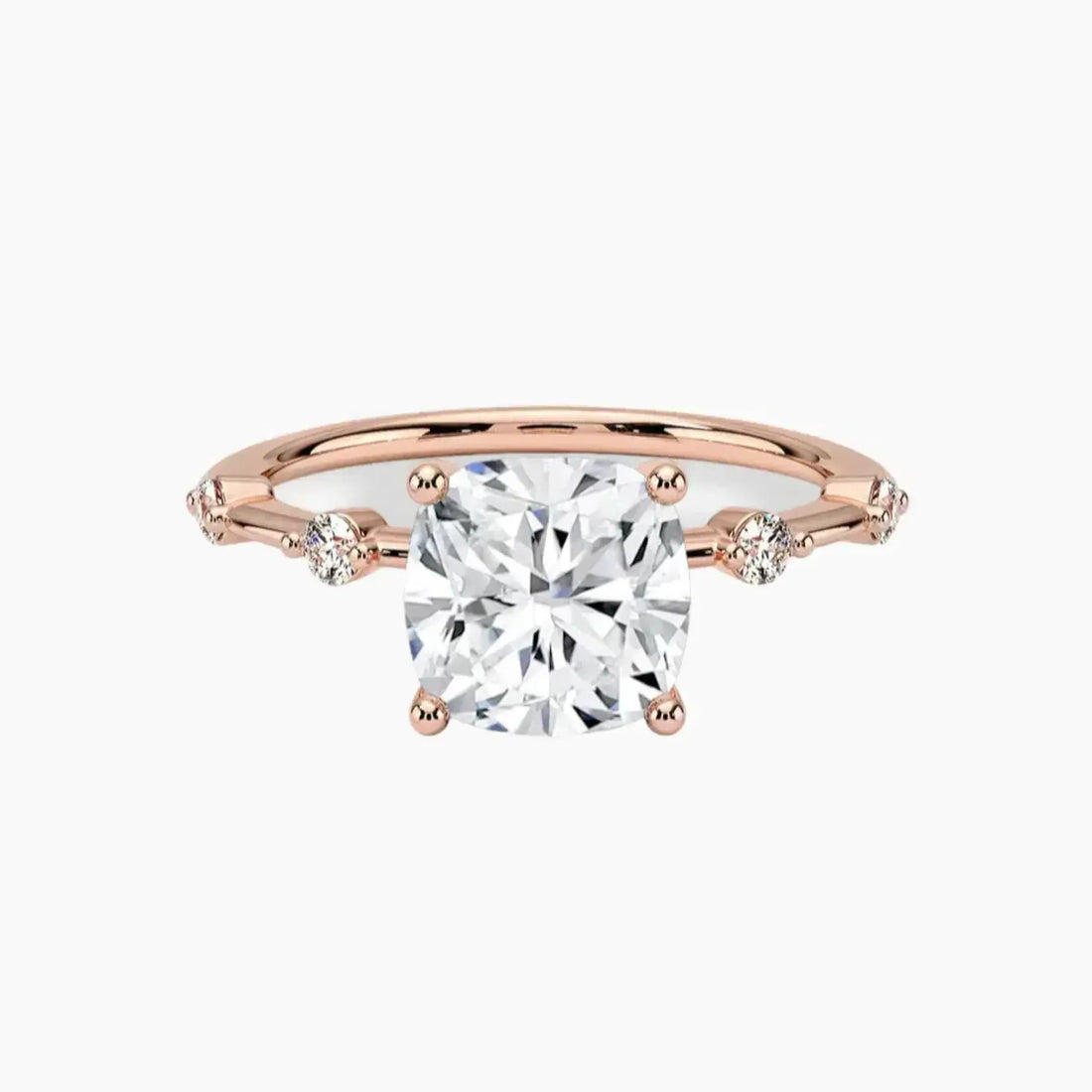 Cordelia 1 Carat Cushion Cut Solitaire Lab Grown Diamond Ring in Platinum - View 4
