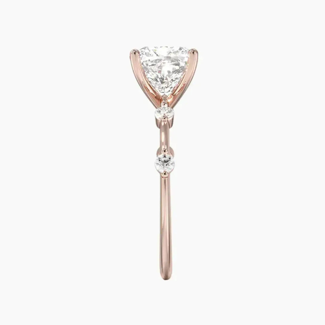 Cordelia 2 Carat Cushion Cut Solitaire Lab Grown Diamond Ring in 18K Yellow Gold - View 9
