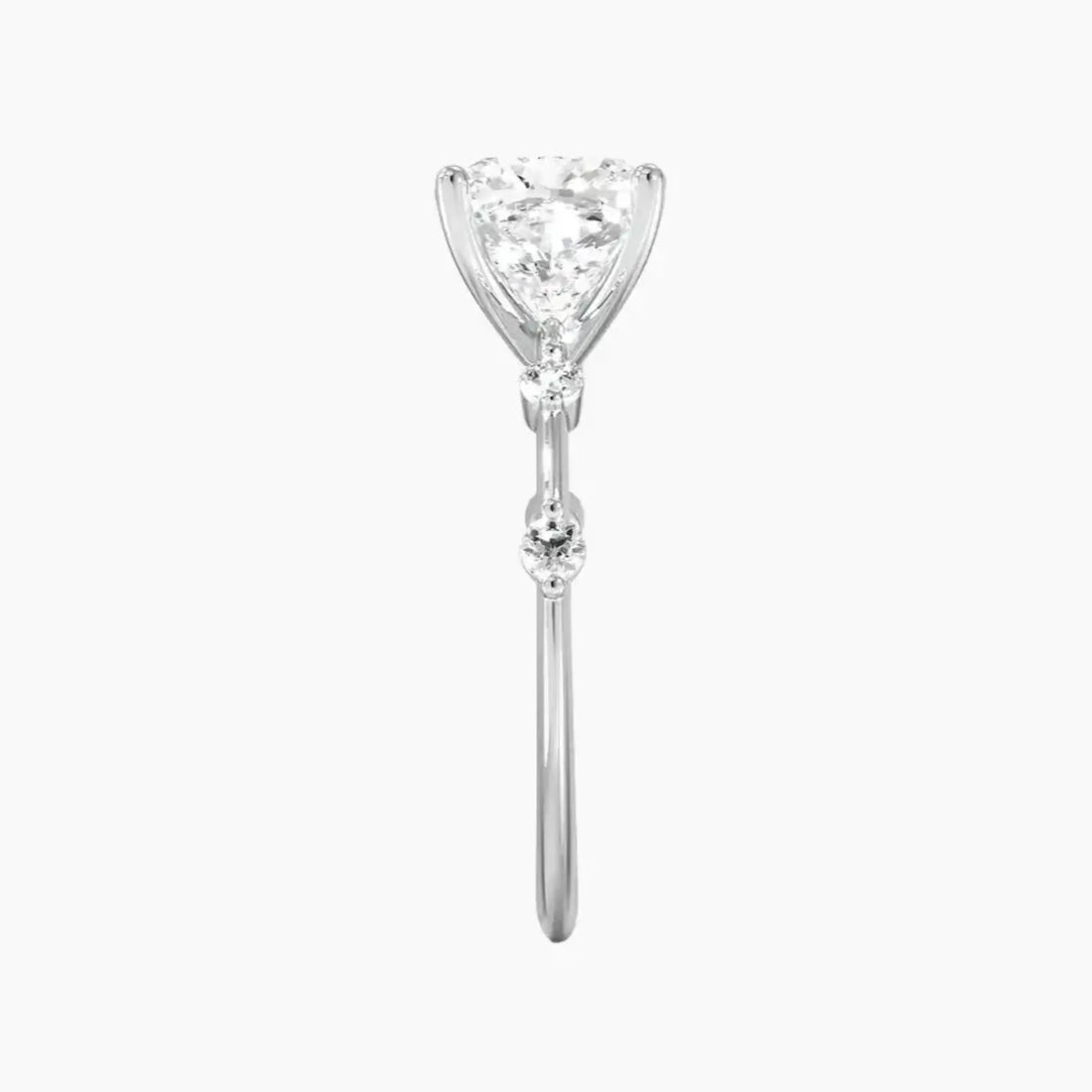 Cordelia 4.5 Carat Cushion Cut Solitaire Lab Grown Diamond Ring in 18K Rose Gold - View 6