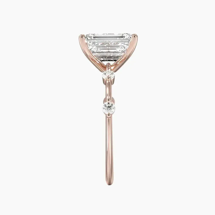 Cordelia 1 Carat Emerald Cut Solitaire Lab Grown Diamond Ring in 14K Yellow Gold - View 9
