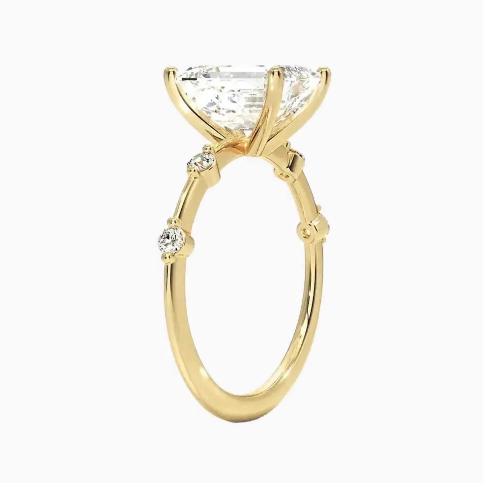 Cordelia 1.5 Carat Emerald Cut Solitaire Lab Grown Diamond Ring in Platinum - View 8
