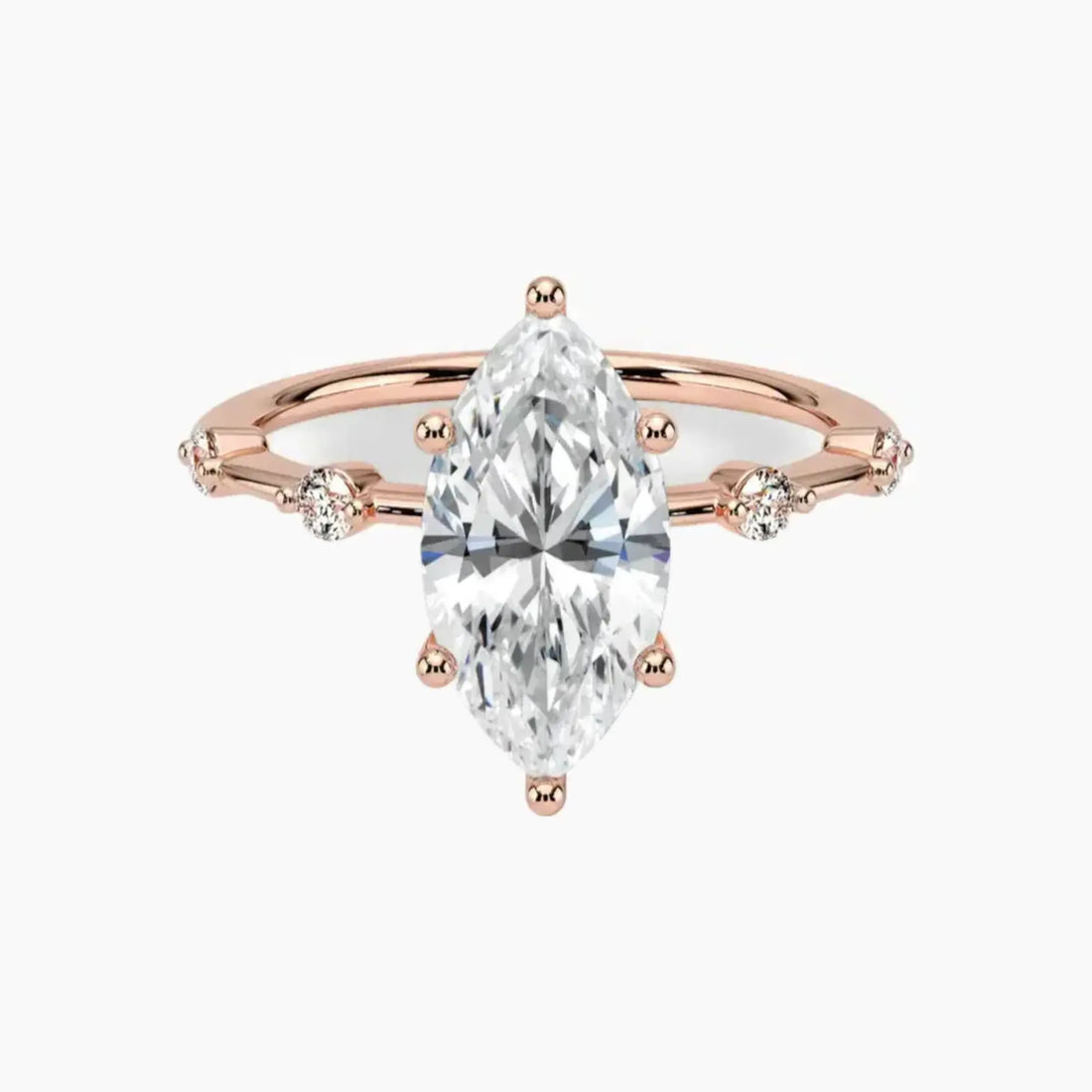 Cordelia 2.5 Carat Marquise Cut Solitaire Lab Grown Diamond Ring in Silver - View 4