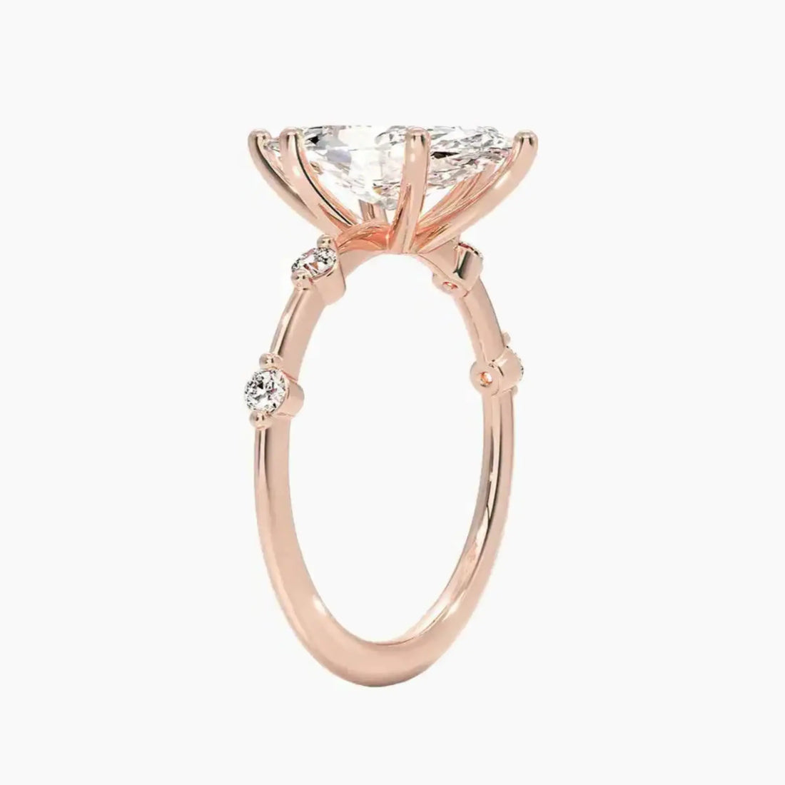 Cordelia 3 Carat Marquise Cut Solitaire Lab Grown Diamond Ring in 18K Yellow Gold - View 8