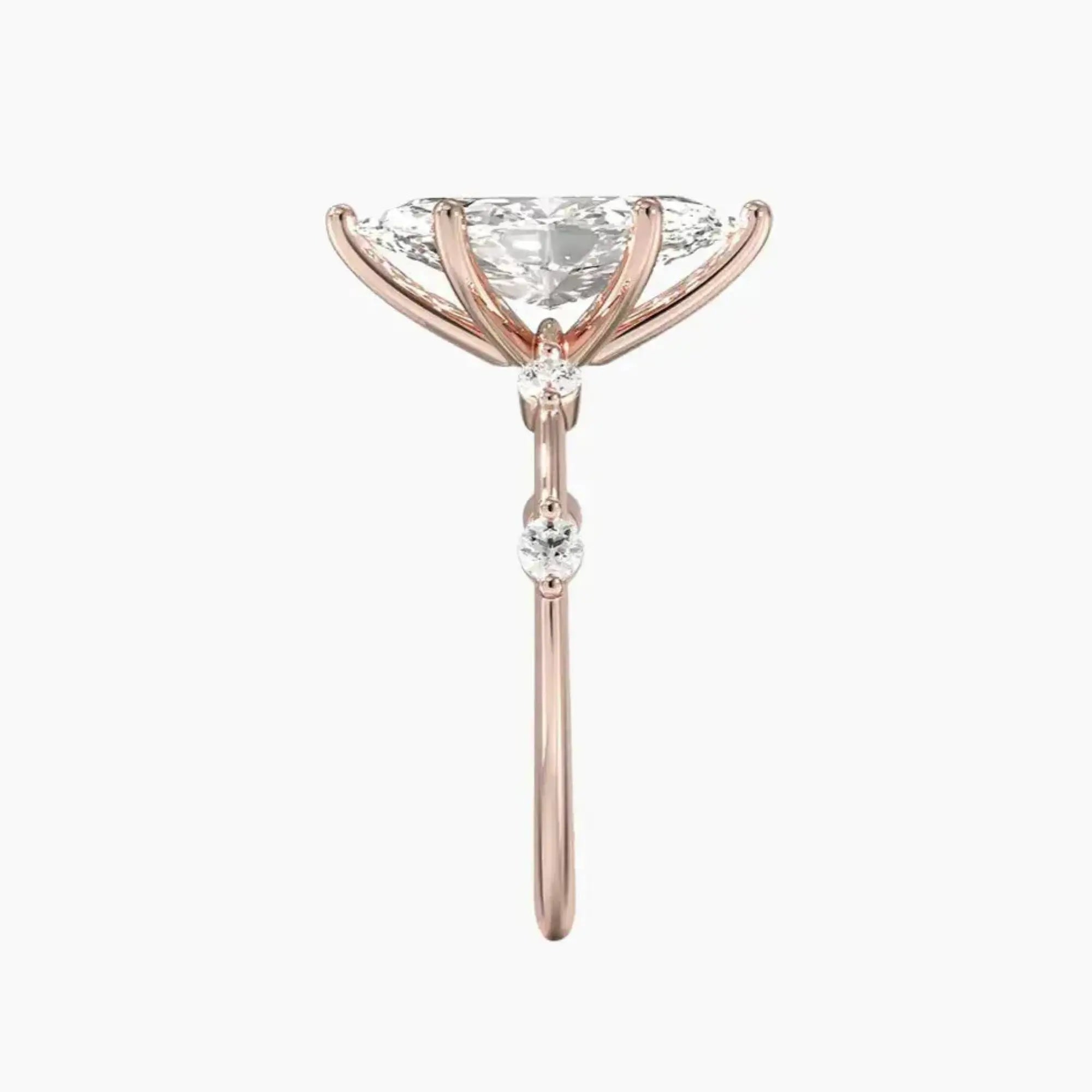 Cordelia 1.5 Carat Marquise Cut Solitaire Lab Grown Diamond Ring in Silver - View 6