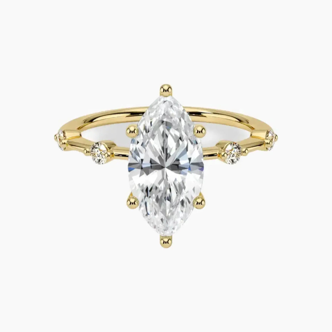 Cordelia 2.5 Carat Marquise Cut Solitaire Lab Grown Diamond Ring in Silver - View 7