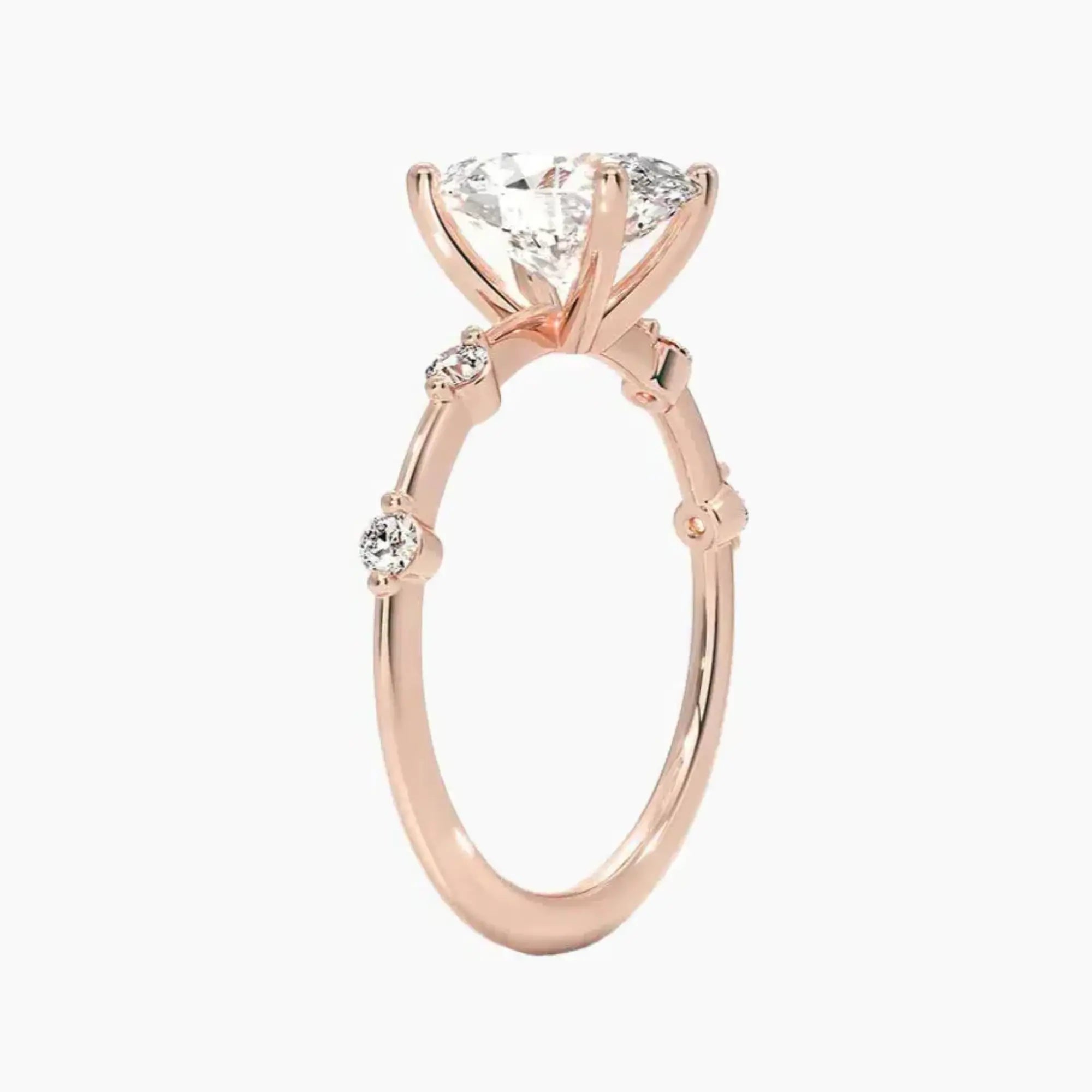 Cordelia 2.5 Carat Oval Cut Solitaire Lab Grown Diamond Ring in Platinum - View 5