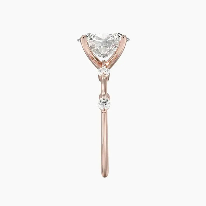 Cordelia 2 Carat Oval Cut Solitaire Lab Grown Diamond Ring in 14K Yellow Gold - View 9