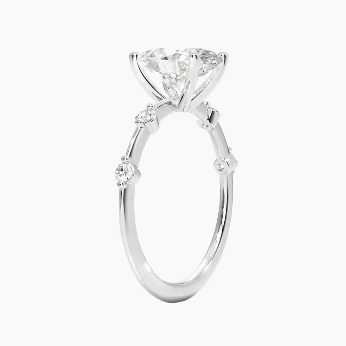 Sena Oval Designer 1.5 Carat Lab Grown Diamond Engagement Ring in 14K Rose Gold