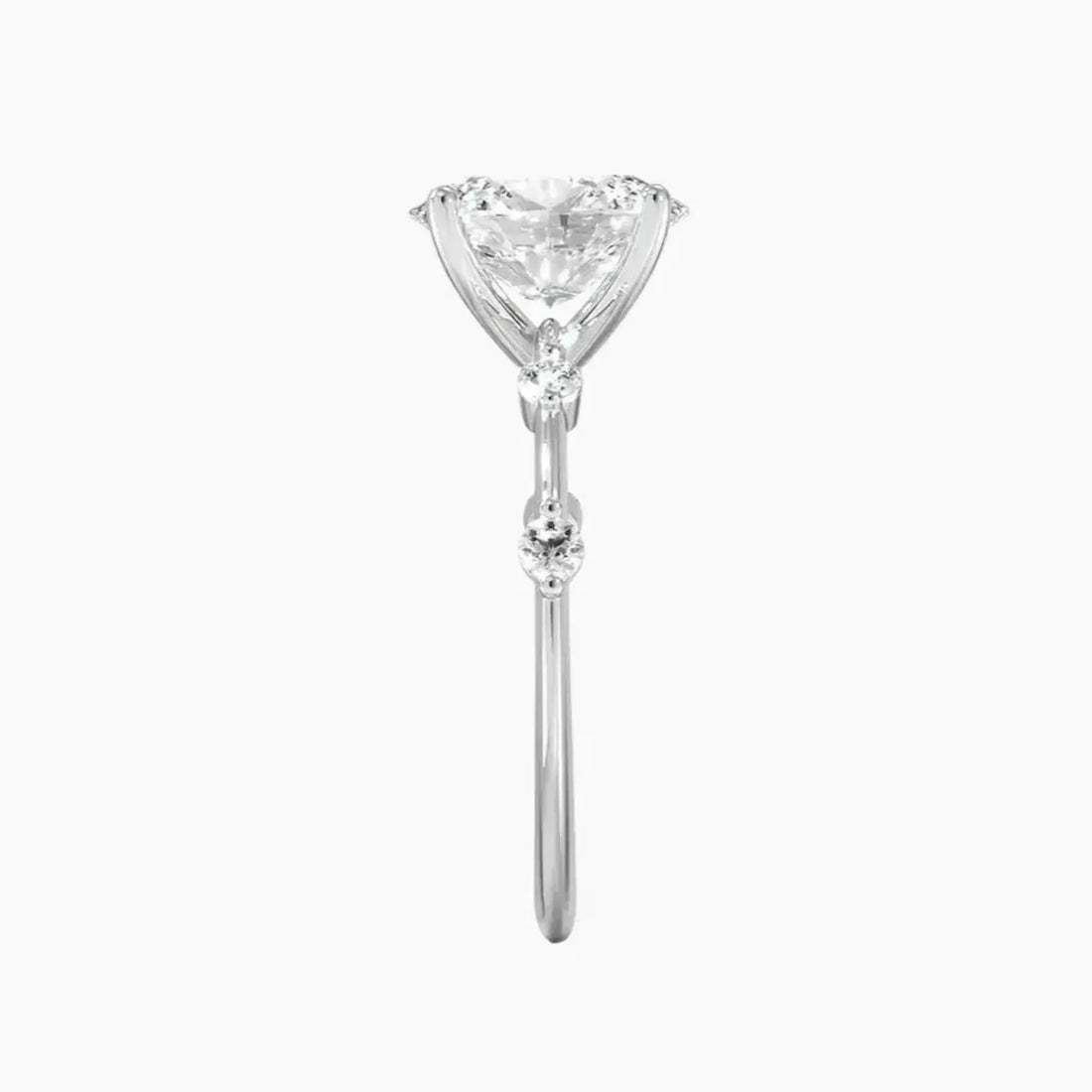 Cordelia 4 Carat Oval Cut Solitaire Lab Grown Diamond Ring in 10K Yellow Gold - View 6