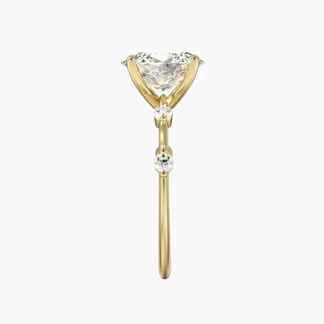 Cordelia 5 Carat Oval Cut Solitaire Lab Grown Diamond Ring in 18K Rose Gold - View 9