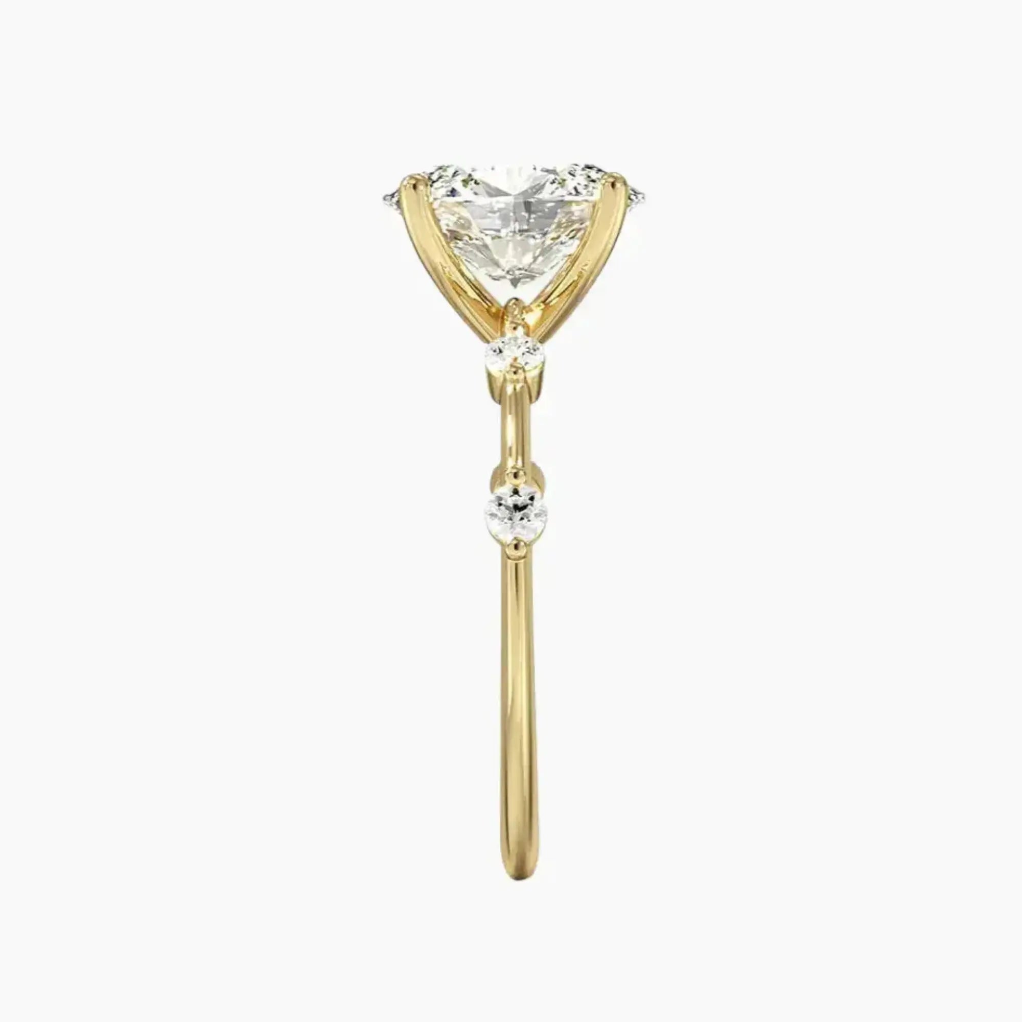 Sena Oval Designer 1.5 Carat Lab Grown Diamond Engagement Ring in 14K Rose Gold
