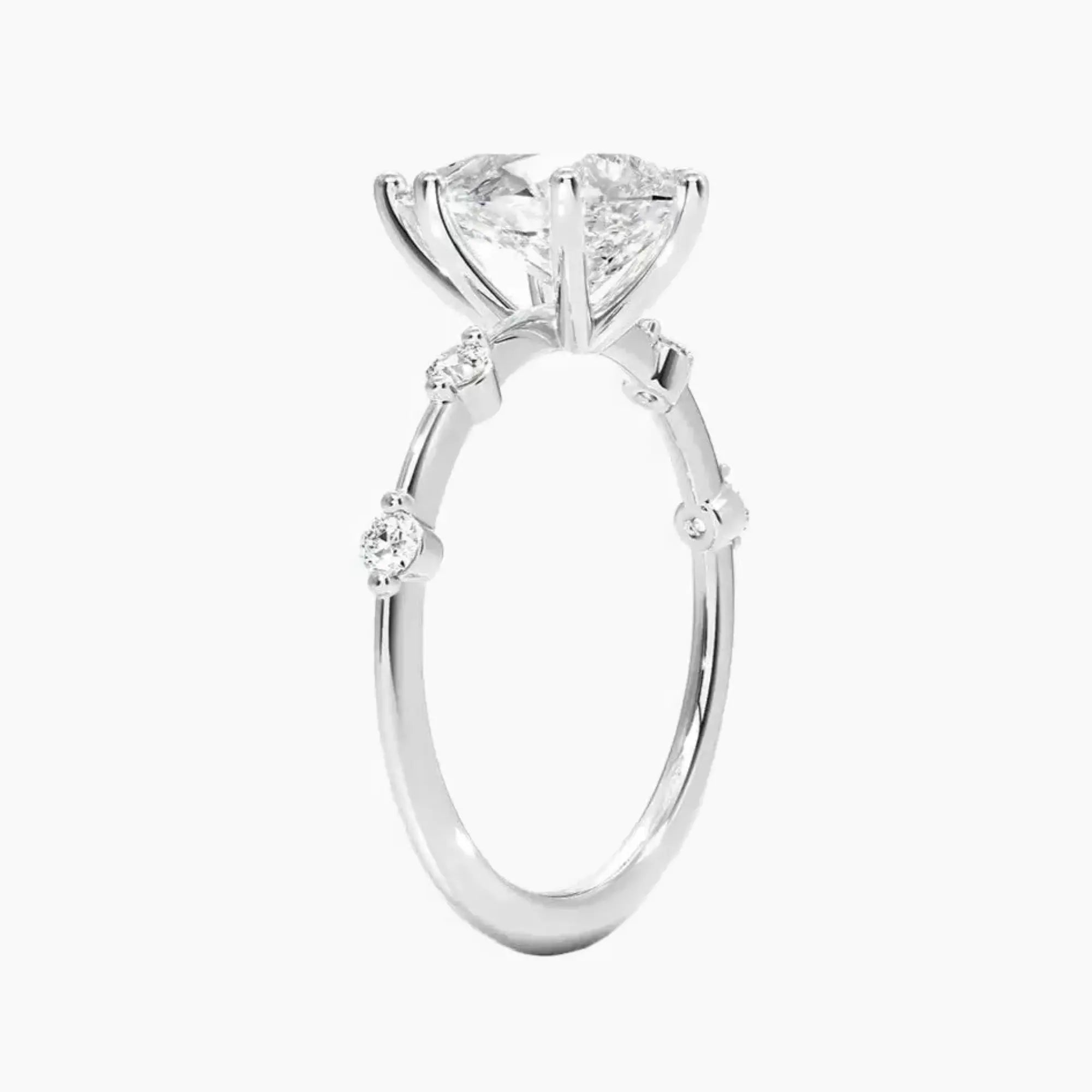 Cordelia 2.5 Carat Pear Cut Solitaire Lab Grown Diamond Ring in 14K Yellow Gold - View 5