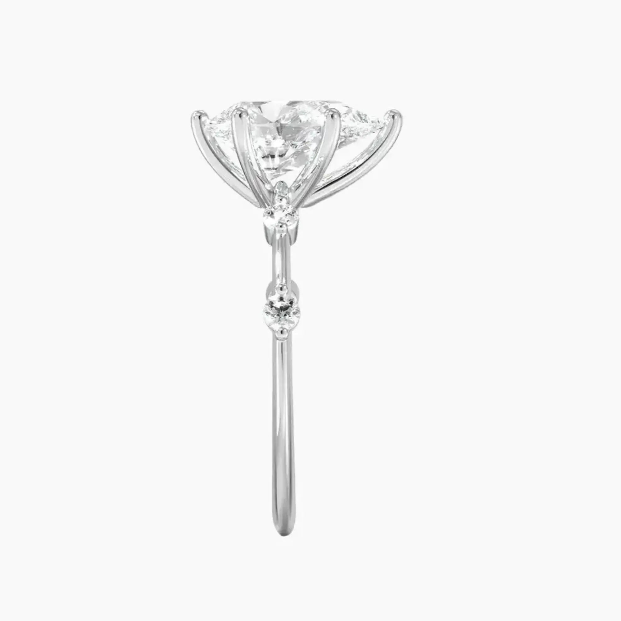 Cordelia 4.5 Carat Pear Cut Solitaire Lab Grown Diamond Ring in 10K Yellow Gold - View 6