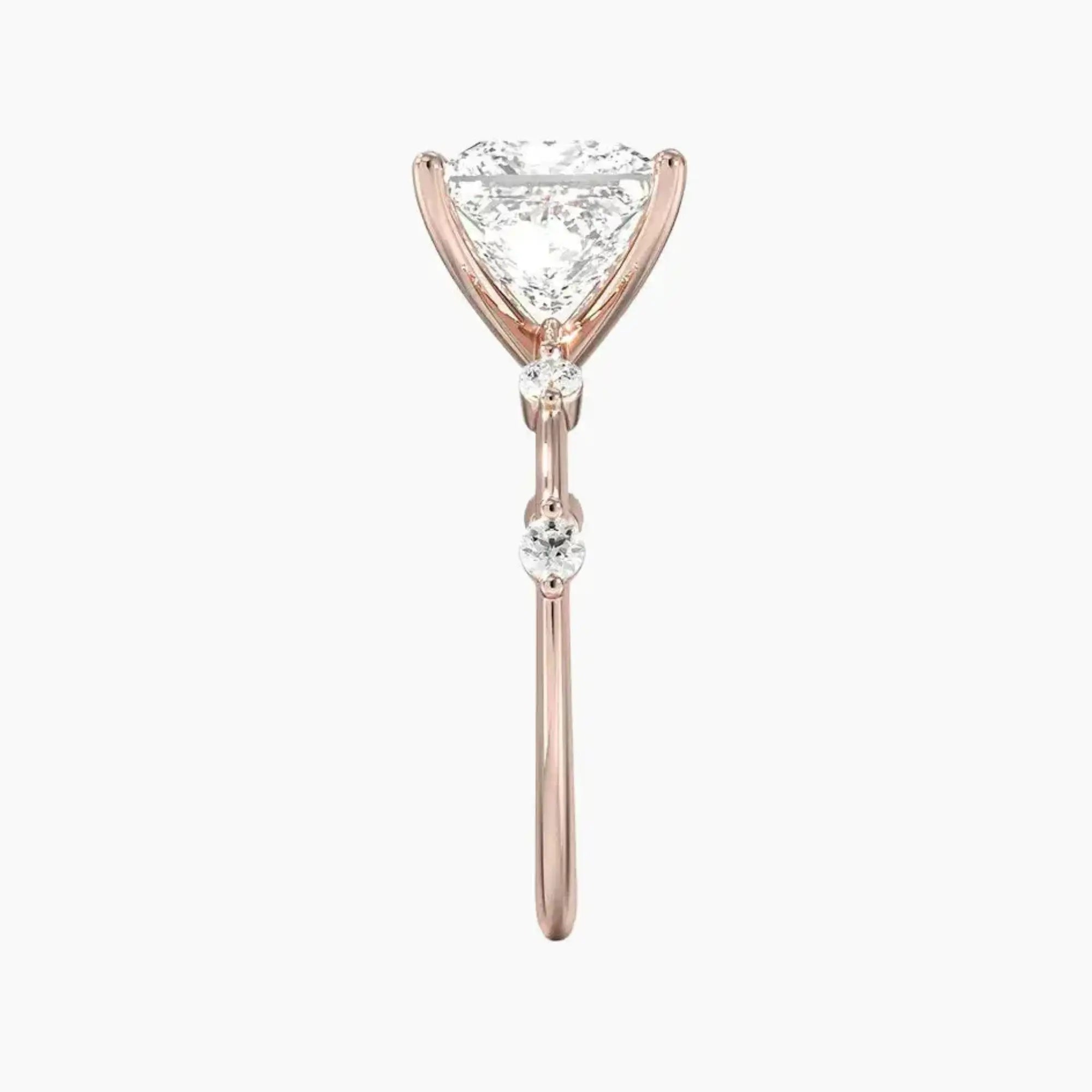 Cordelia 1 Carat Princess Cut Solitaire Lab Grown Diamond Ring in 10K Rose Gold - View 3