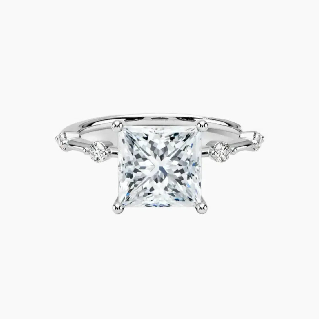 Cordelia 2.5 Carat Princess Cut Solitaire Lab Grown Diamond Ring in 14K White Gold