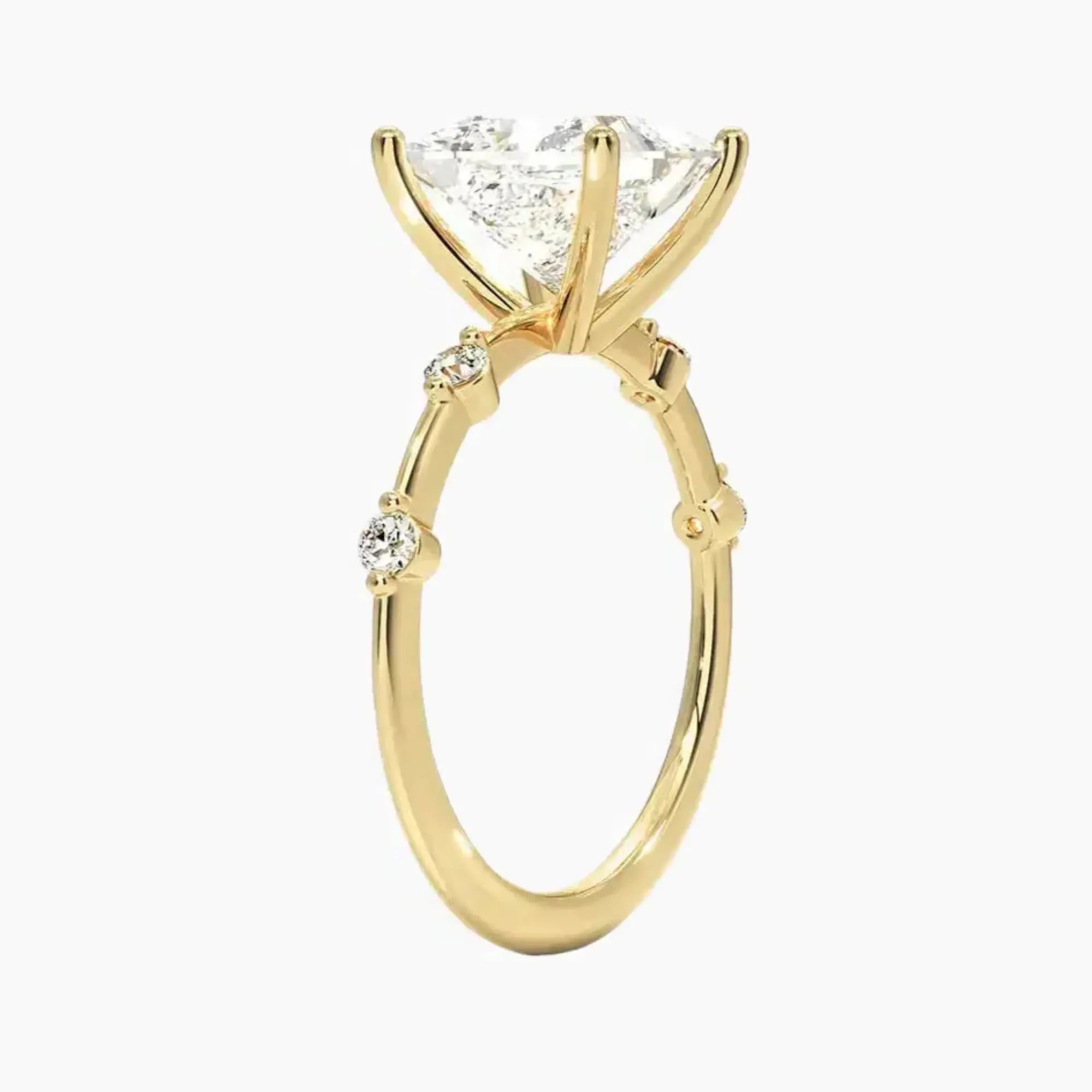 Cordelia 1.5 Carat Princess Cut Solitaire Lab Grown Diamond Ring in Silver - View 8