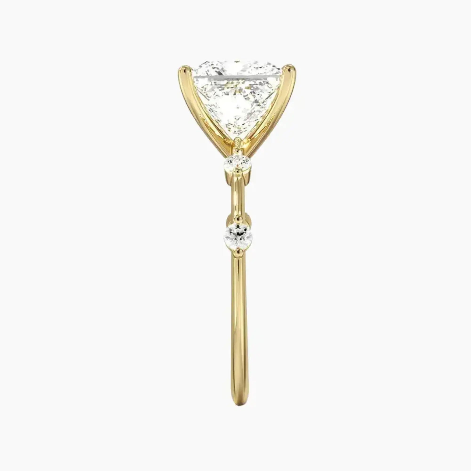 Cordelia 5 Carat Princess Cut Solitaire Lab Grown Diamond Ring in 14K White Gold - View 9