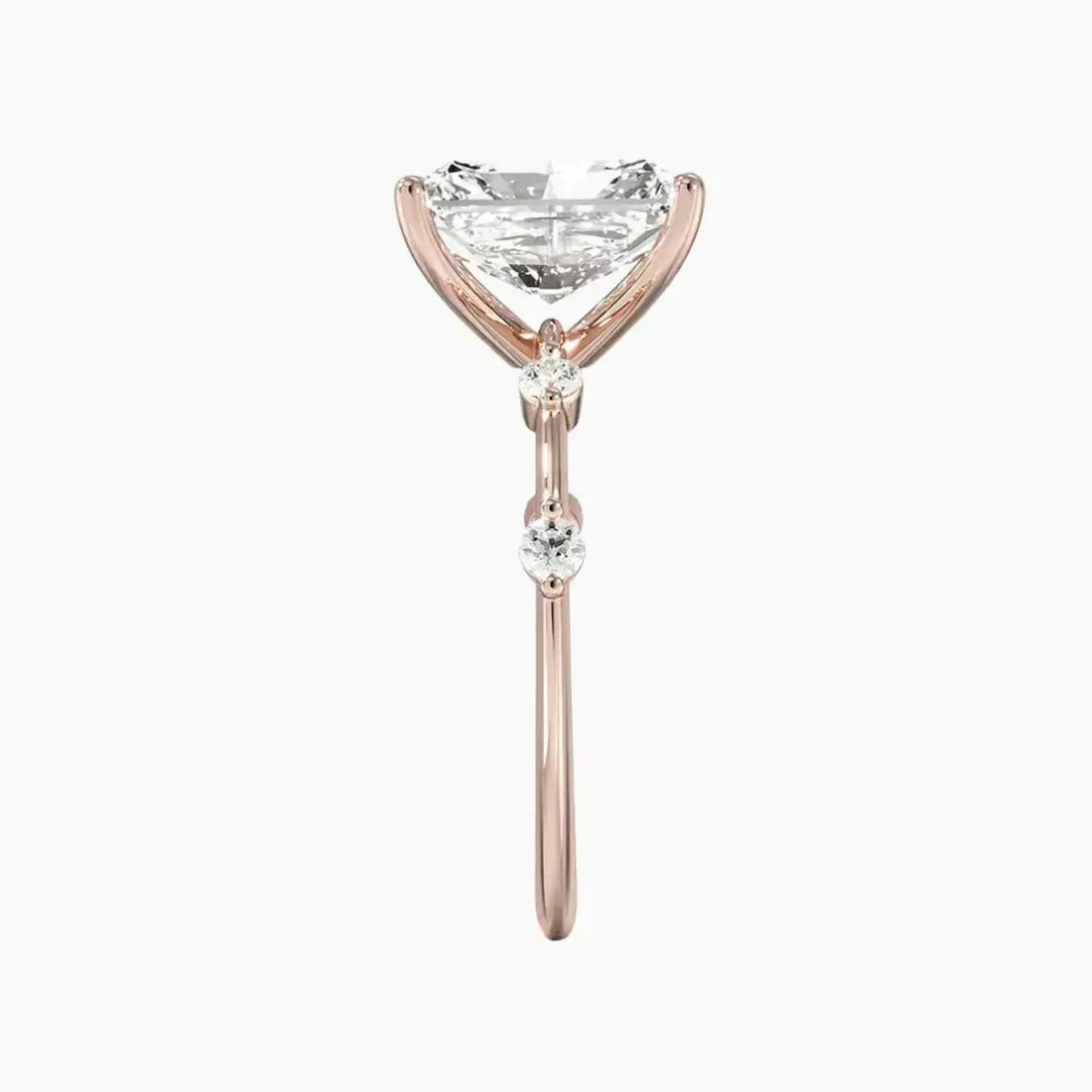 Cordelia 2 Carat Radiant Cut Solitaire Lab Grown Diamond Ring in Silver - View 6