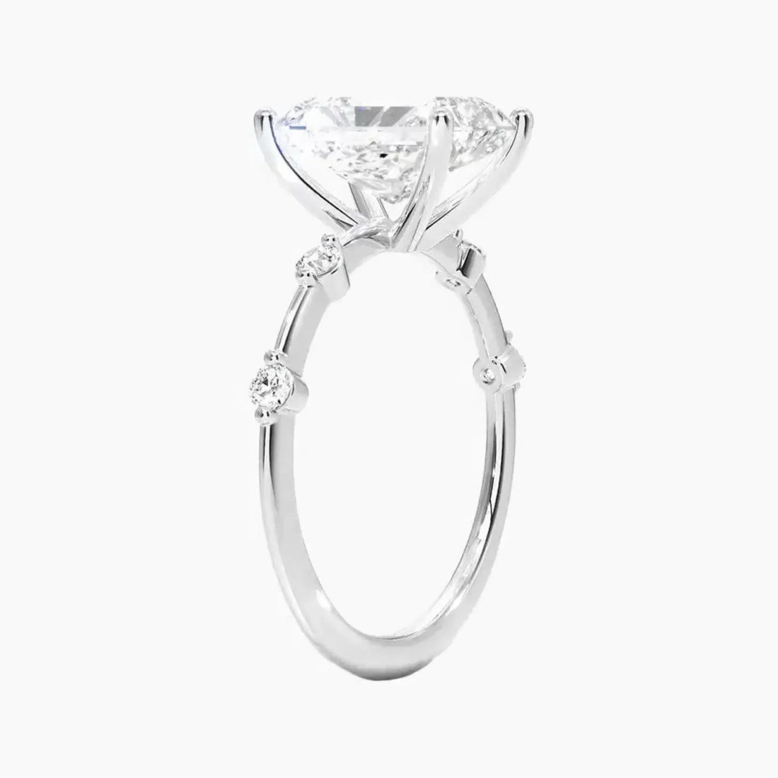 Cordelia 5 Carat Radiant Cut Solitaire Lab Grown Diamond Ring in 10K Yellow Gold - View 5