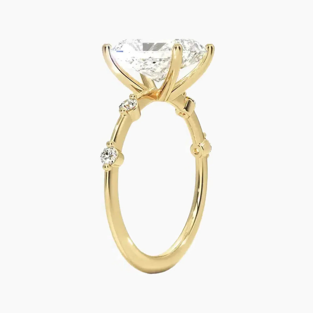 Cordelia 4 Carat Radiant Cut Solitaire Lab Grown Diamond Ring in 14K Rose Gold - View 8