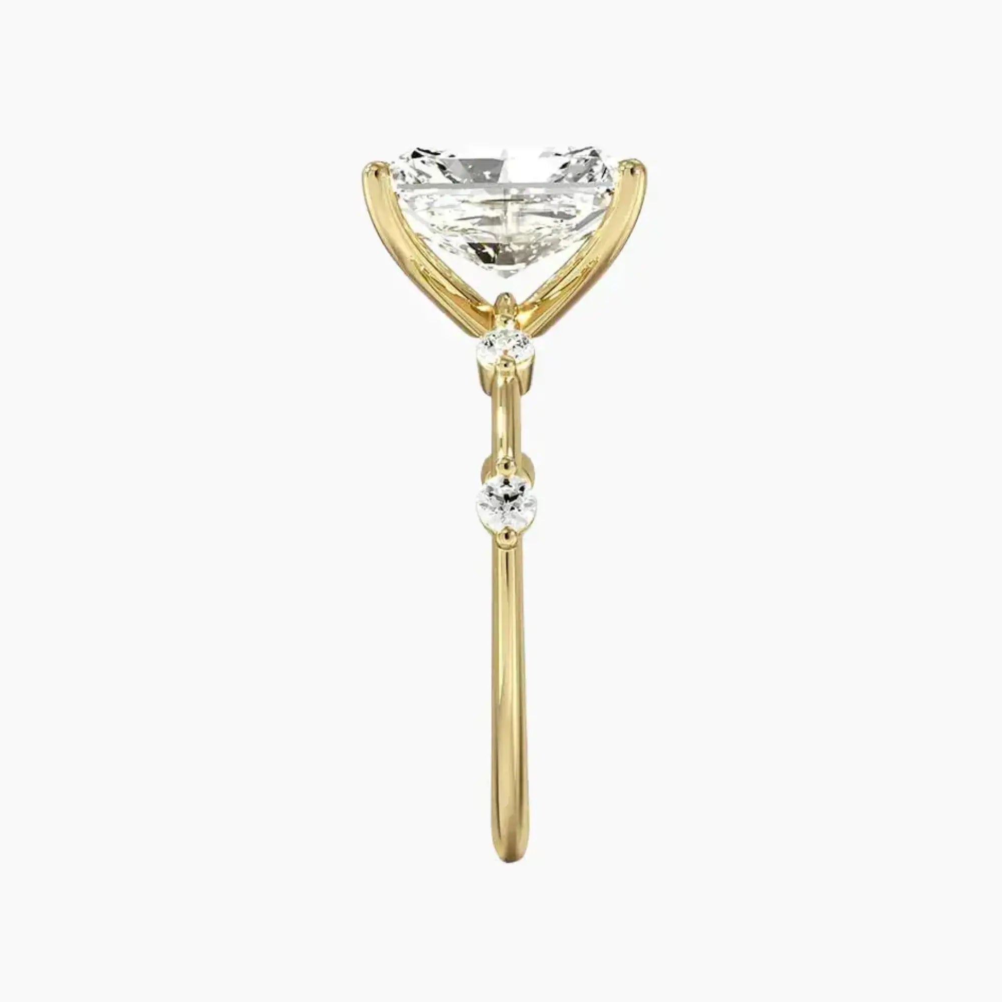 Cordelia 2.5 Carat Radiant Cut Solitaire Lab Grown Diamond Ring in 18K White Gold - View 9