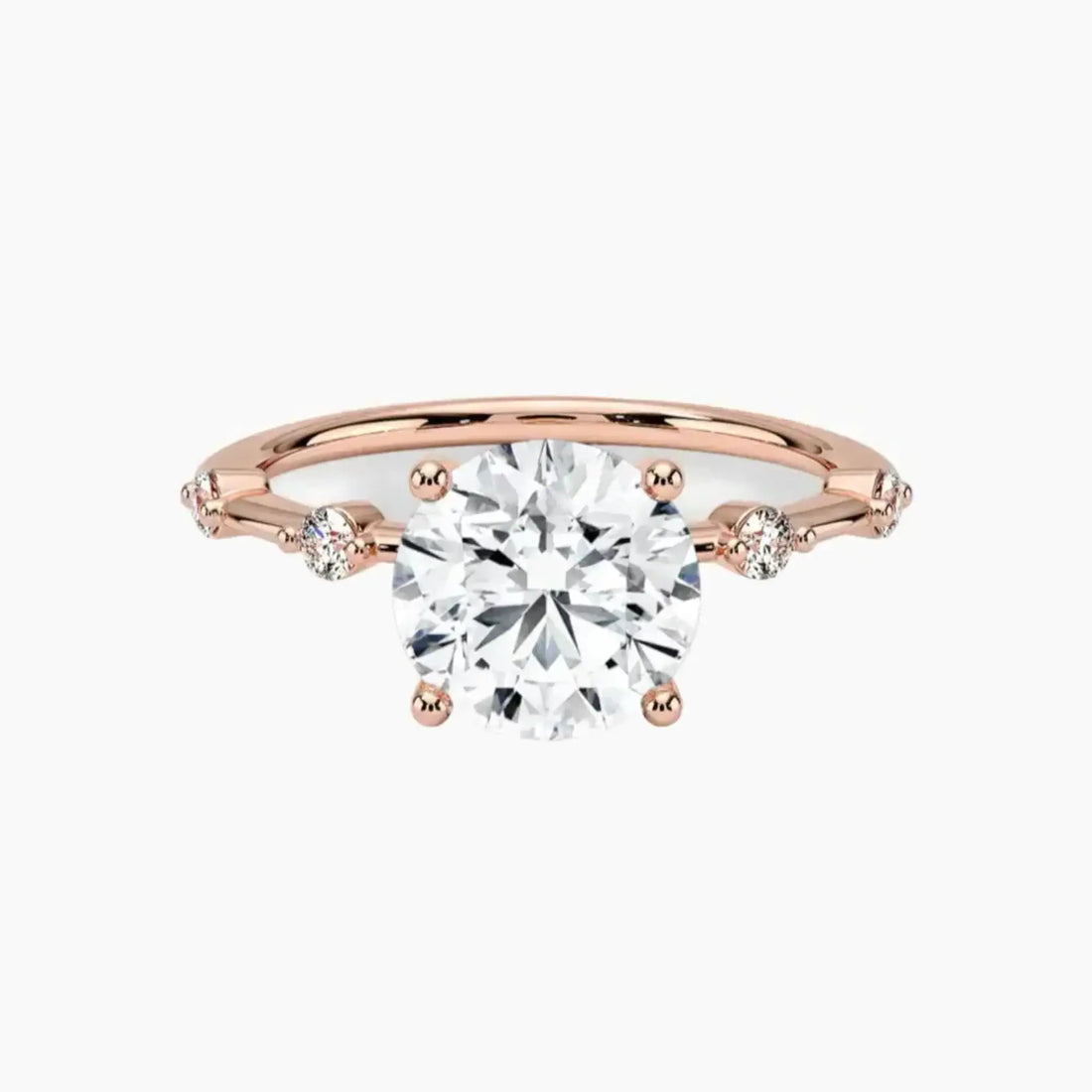Cordelia 2.5 Carat Round Cut Solitaire Lab Grown Diamond Ring in 14K White Gold - View 4