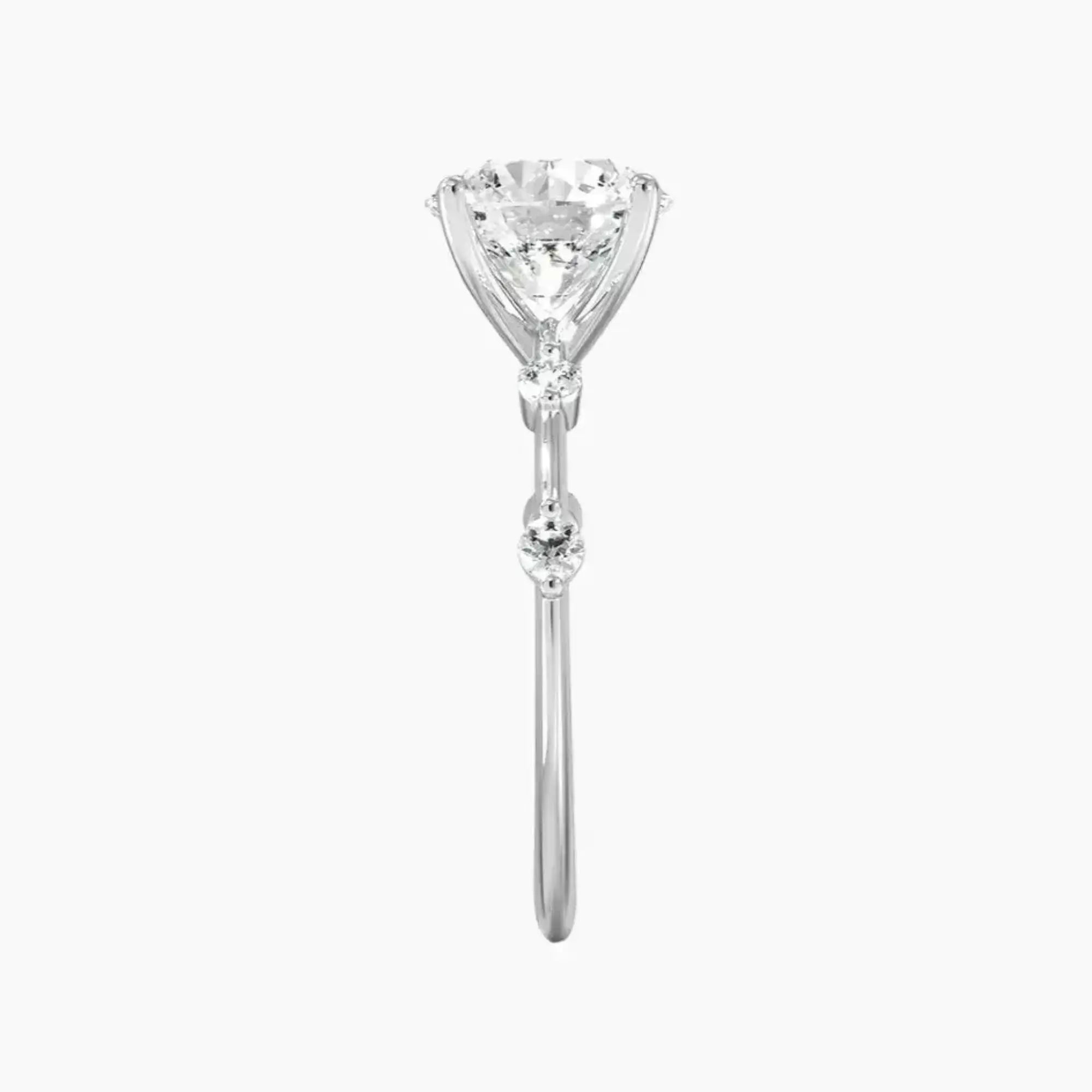 Cordelia 2.5 Carat Round Cut Solitaire Lab Grown Diamond Ring in Platinum - View 3