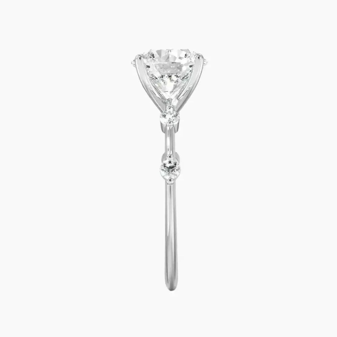Cordelia 2 Carat Round Cut Solitaire Lab Grown Diamond Ring in 18K Rose Gold - View 6