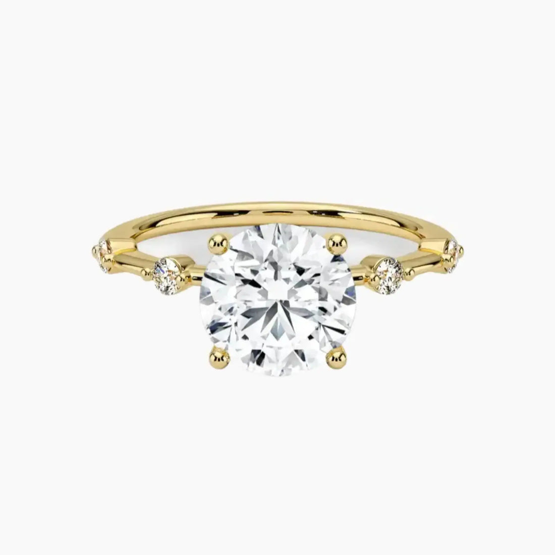 Cordelia 1 Carat Round Cut Solitaire Lab Grown Diamond Ring in 18K White Gold - View 7