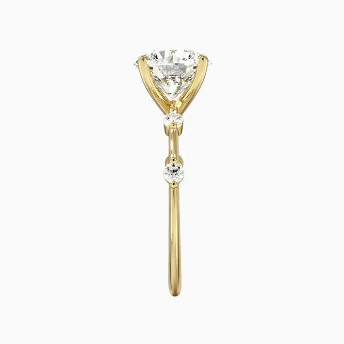Cordelia 2.5 Carat Round Cut Solitaire Lab Grown Diamond Ring in 10K Rose Gold - View 9