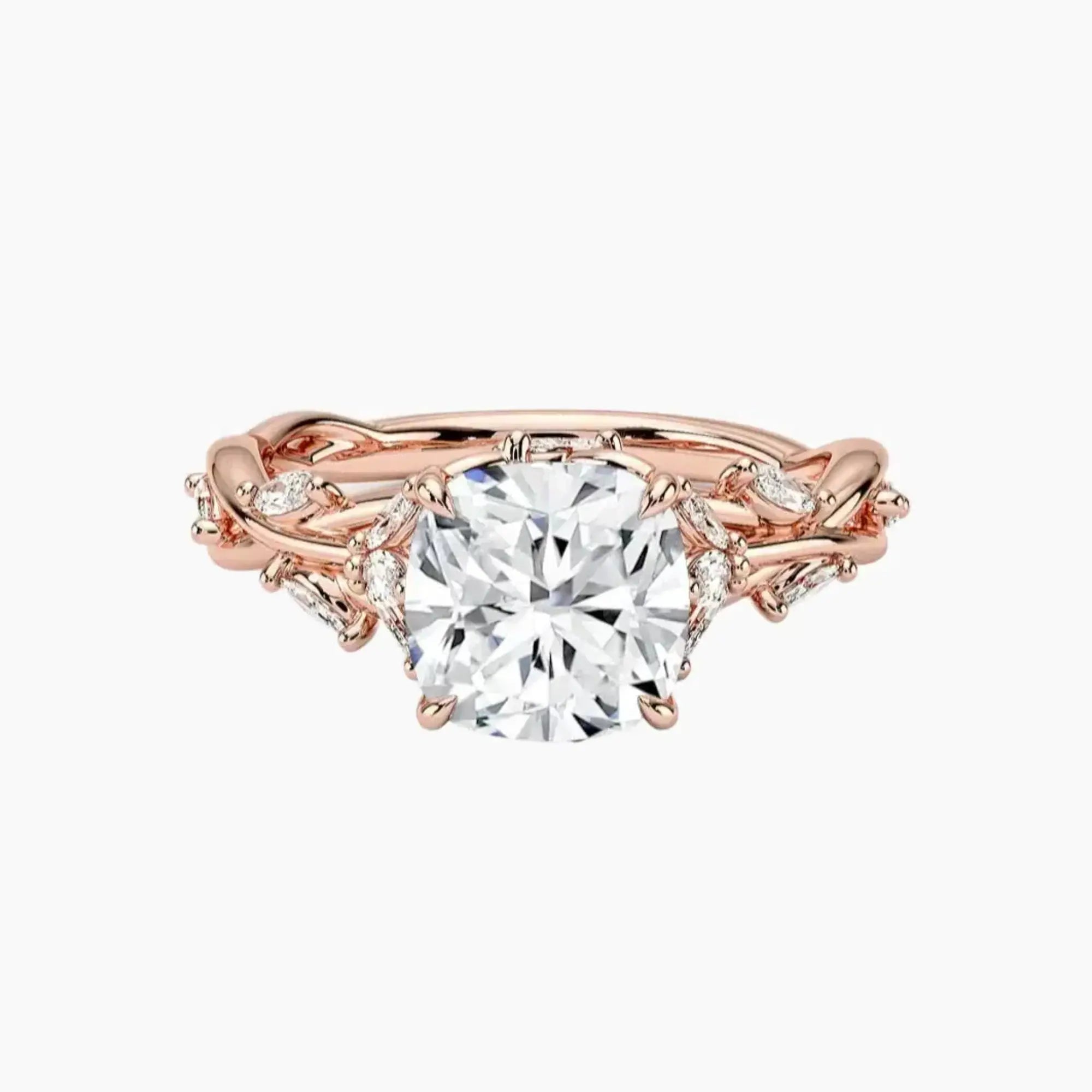 Florence 1.5 Carat Cushion Cut Solitaire Lab Grown Diamond Ring in Silver - View 4