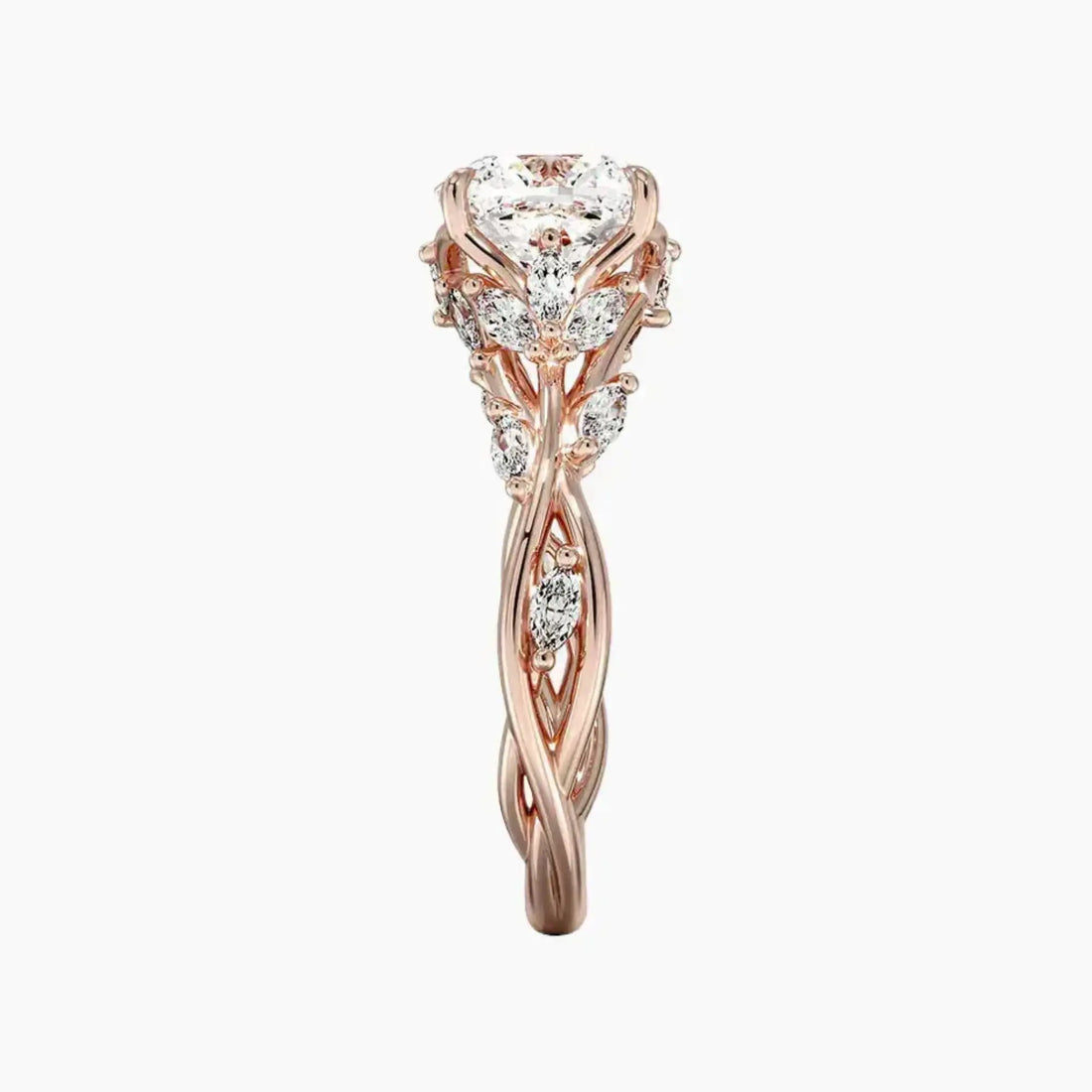 Florence 1 Carat Cushion Cut Solitaire Lab Grown Diamond Ring in 10K White Gold - View 6