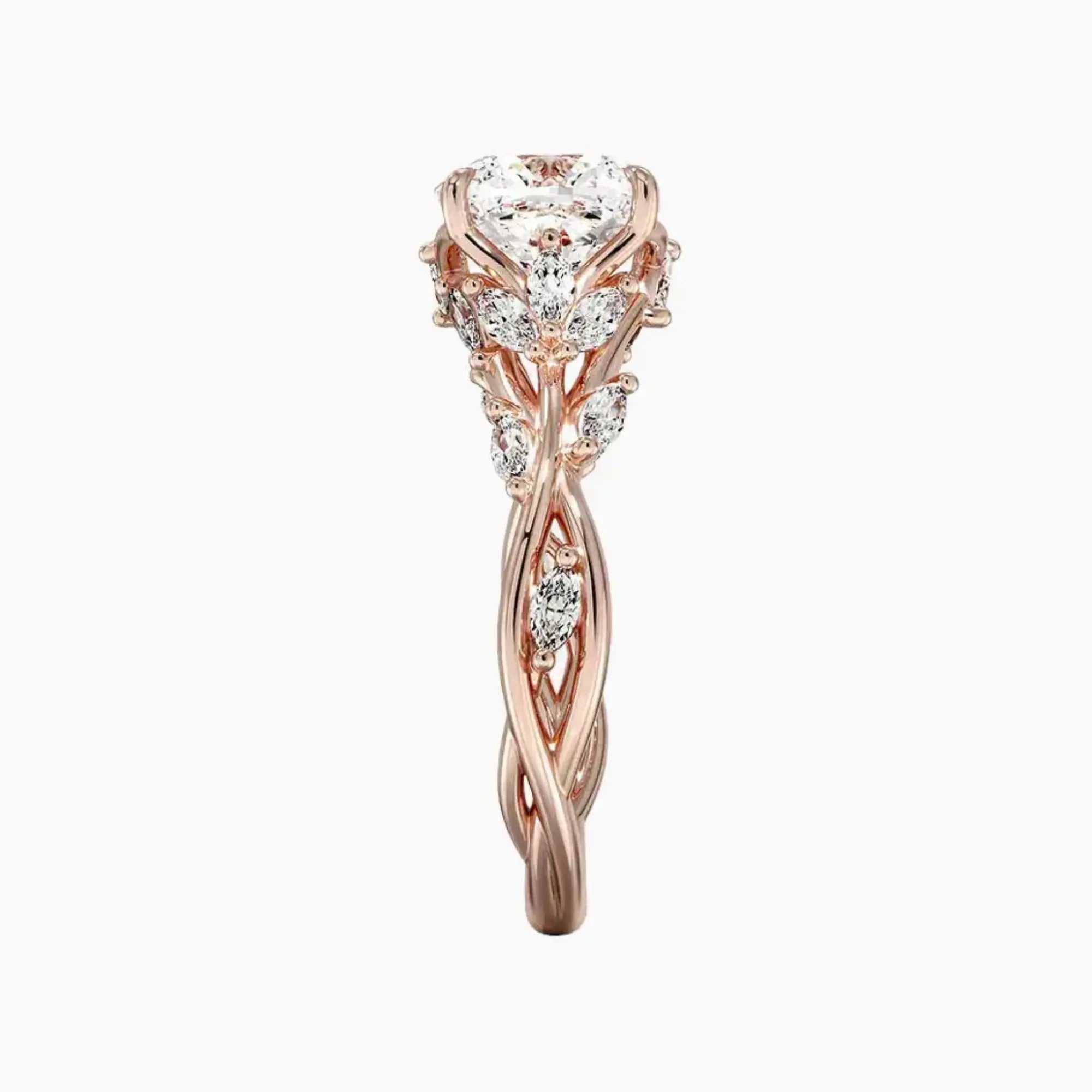 Florence 5 Carat Cushion Cut Solitaire Lab Grown Diamond Ring in 18K Yellow Gold - View 9