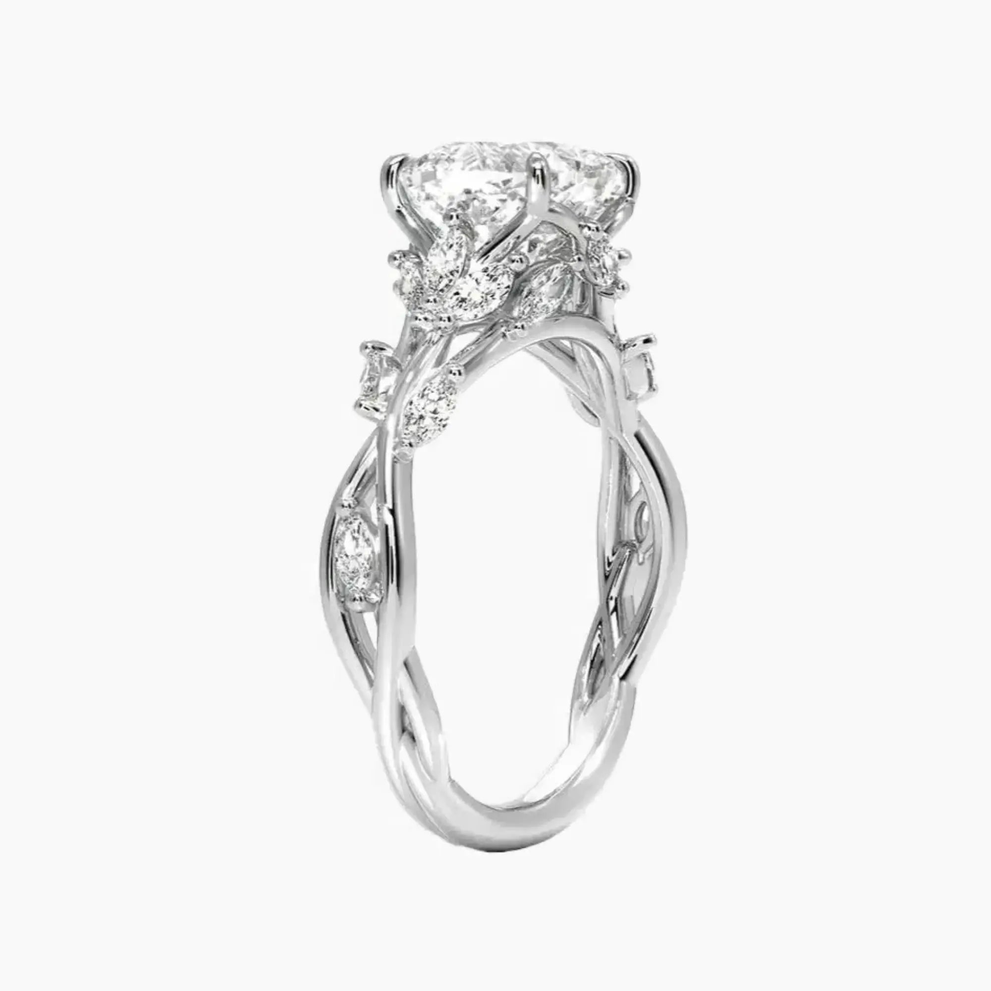 Florence 1 Carat Cushion Cut Solitaire Lab Grown Diamond Ring in 18K Rose Gold - View 5