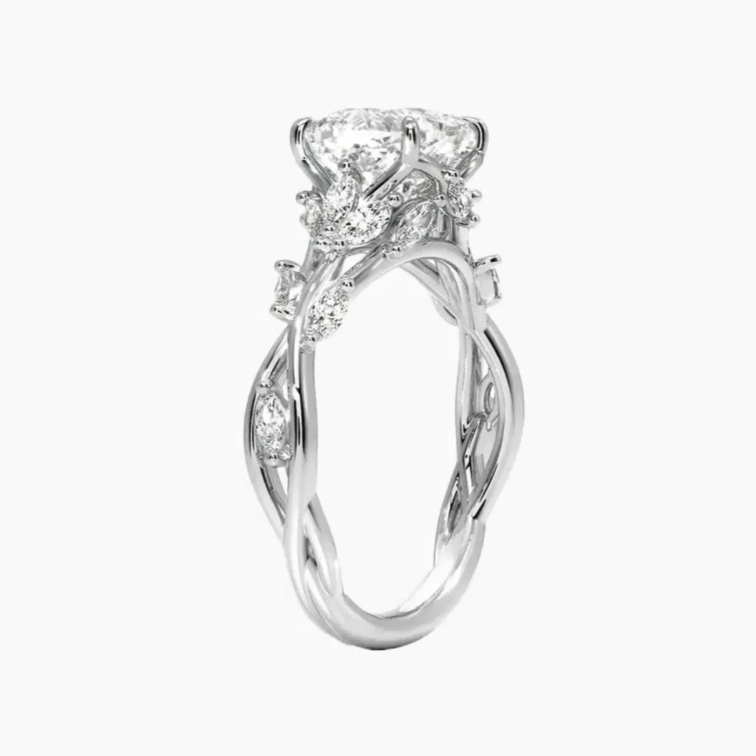 Florence 4 Carat Cushion Cut Solitaire Lab Grown Diamond Ring in 14K Yellow Gold - View 5
