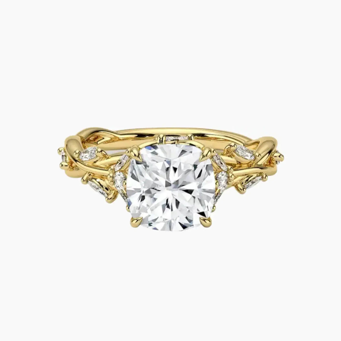 Florence 1.5 Carat Cushion Cut Solitaire Lab Grown Diamond Ring in Silver - View 7