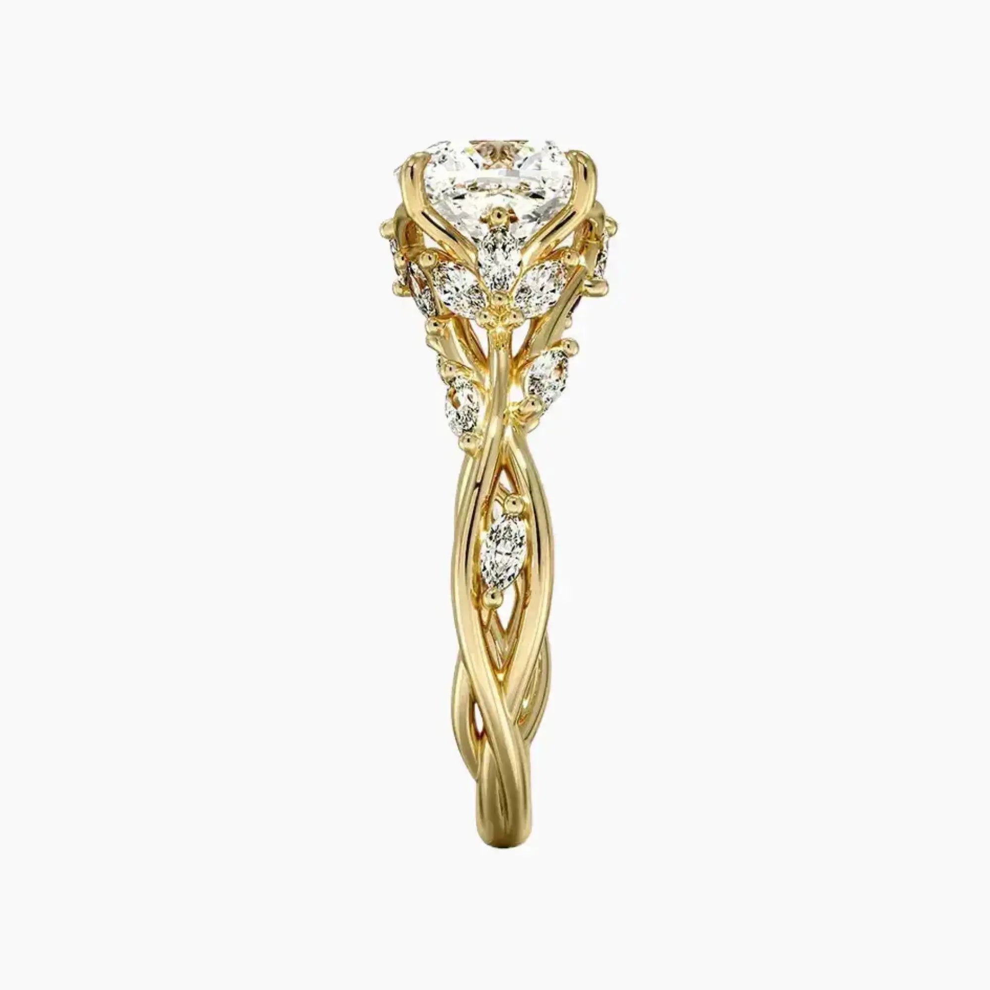 Florence 2.5 Carat Cushion Cut Solitaire Lab Grown Diamond Ring in 10K Rose Gold - View 9